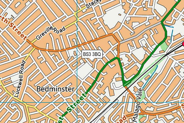 BS3 3BQ map - OS VectorMap District (Ordnance Survey)