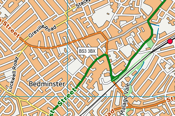 BS3 3BX map - OS VectorMap District (Ordnance Survey)