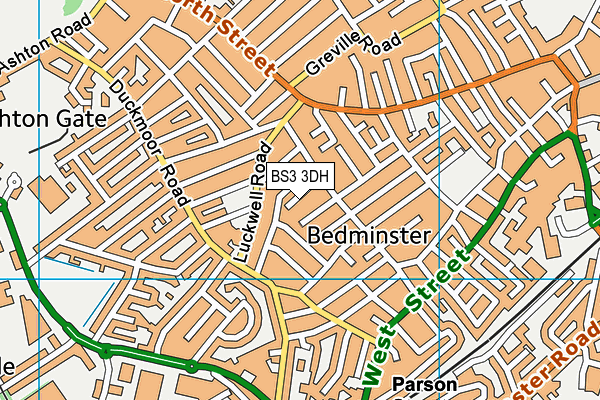 BS3 3DH map - OS VectorMap District (Ordnance Survey)