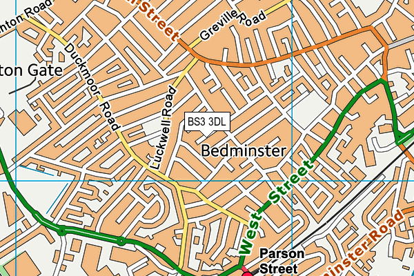 BS3 3DL map - OS VectorMap District (Ordnance Survey)