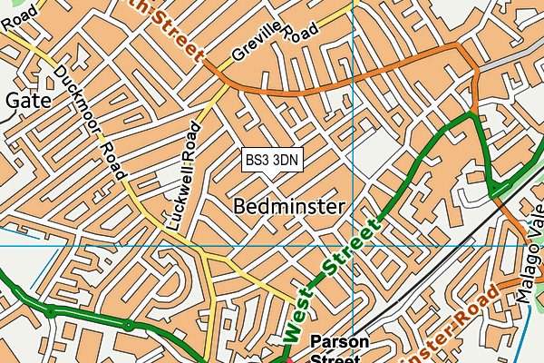 BS3 3DN map - OS VectorMap District (Ordnance Survey)