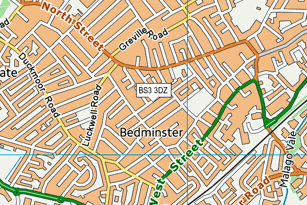 BS3 3DZ map - OS VectorMap District (Ordnance Survey)