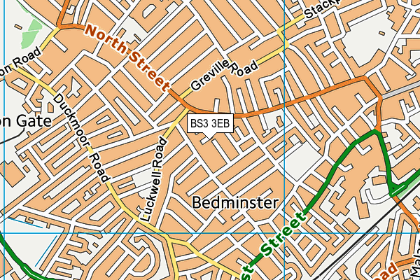 BS3 3EB map - OS VectorMap District (Ordnance Survey)
