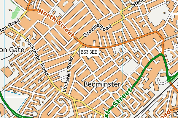 BS3 3EE map - OS VectorMap District (Ordnance Survey)