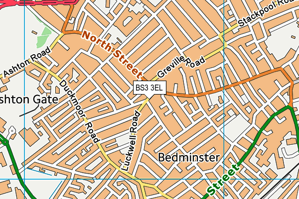 BS3 3EL map - OS VectorMap District (Ordnance Survey)