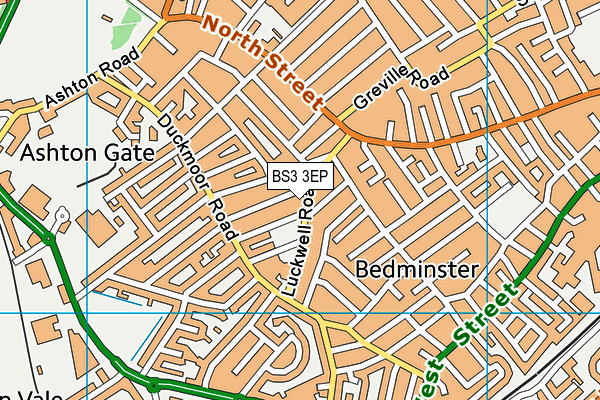 BS3 3EP map - OS VectorMap District (Ordnance Survey)