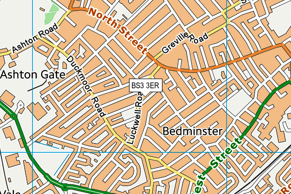 BS3 3ER map - OS VectorMap District (Ordnance Survey)