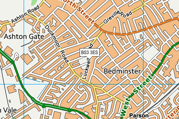 BS3 3ES map - OS VectorMap District (Ordnance Survey)