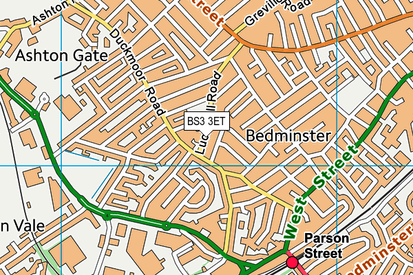 BS3 3ET map - OS VectorMap District (Ordnance Survey)