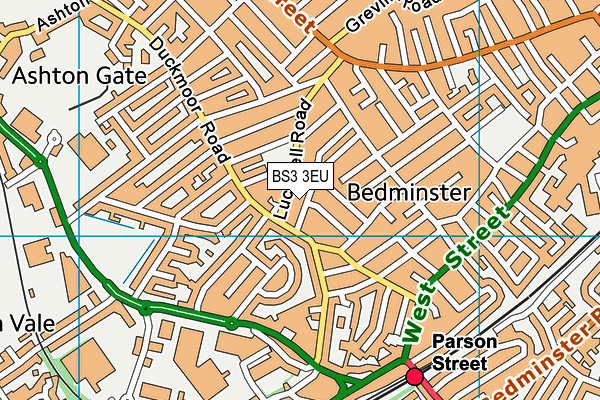 BS3 3EU map - OS VectorMap District (Ordnance Survey)
