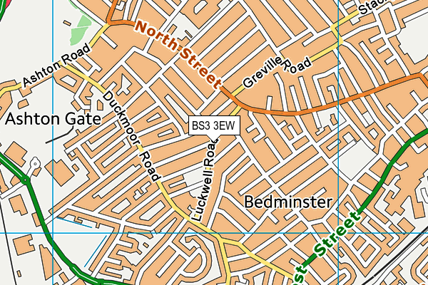 BS3 3EW map - OS VectorMap District (Ordnance Survey)