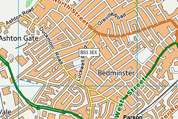 BS3 3EX map - OS VectorMap District (Ordnance Survey)