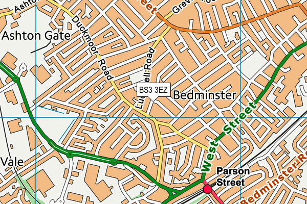BS3 3EZ map - OS VectorMap District (Ordnance Survey)