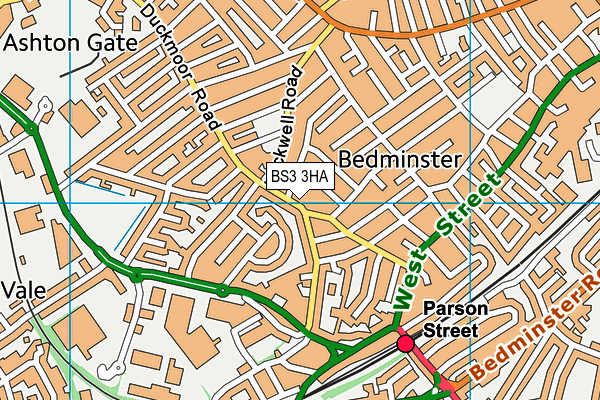 BS3 3HA map - OS VectorMap District (Ordnance Survey)