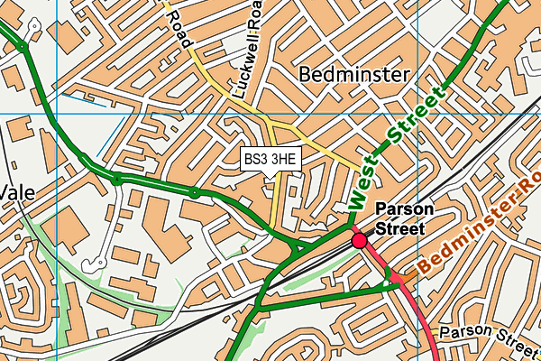 BS3 3HE map - OS VectorMap District (Ordnance Survey)