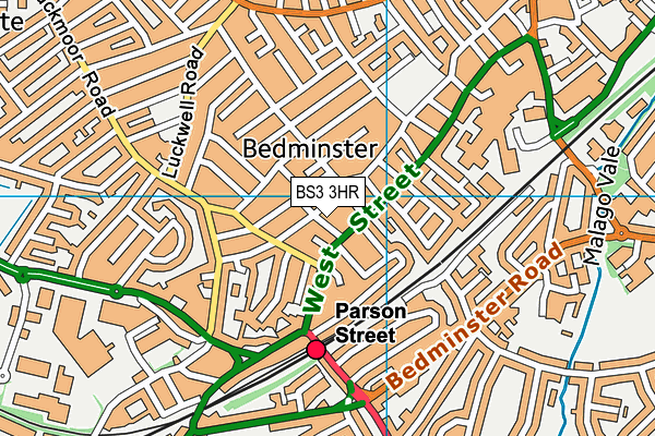 BS3 3HR map - OS VectorMap District (Ordnance Survey)