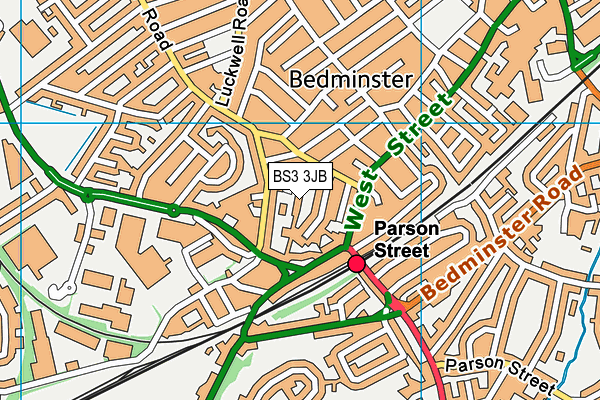 BS3 3JB map - OS VectorMap District (Ordnance Survey)