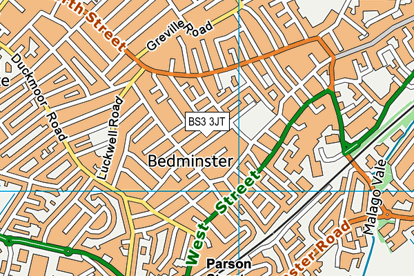 BS3 3JT map - OS VectorMap District (Ordnance Survey)