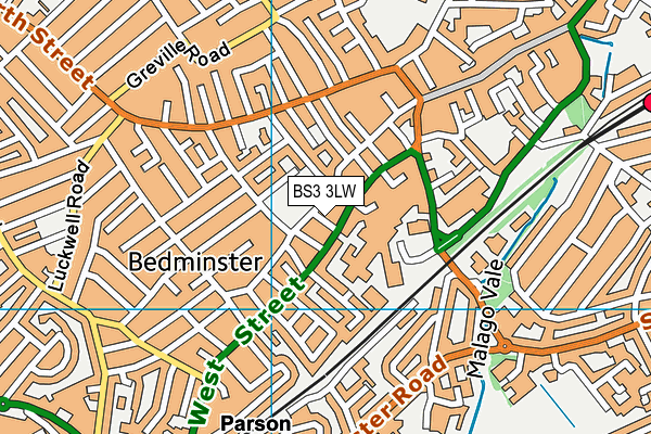 BS3 3LW map - OS VectorMap District (Ordnance Survey)