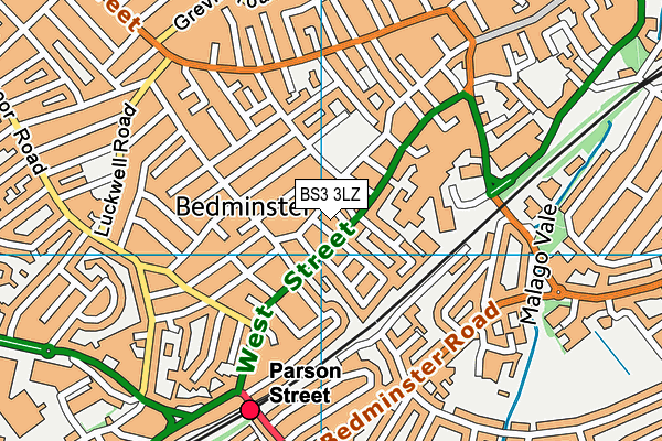 BS3 3LZ map - OS VectorMap District (Ordnance Survey)