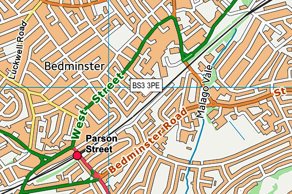 BS3 3PE map - OS VectorMap District (Ordnance Survey)