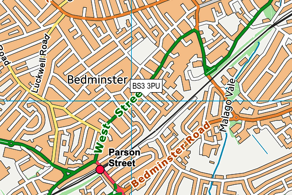 BS3 3PU map - OS VectorMap District (Ordnance Survey)