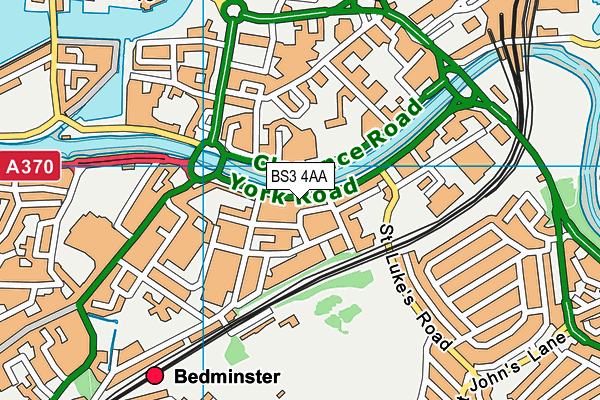 BS3 4AA map - OS VectorMap District (Ordnance Survey)