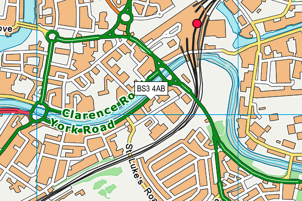 BS3 4AB map - OS VectorMap District (Ordnance Survey)