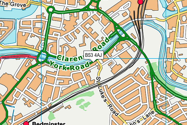 BS3 4AJ map - OS VectorMap District (Ordnance Survey)