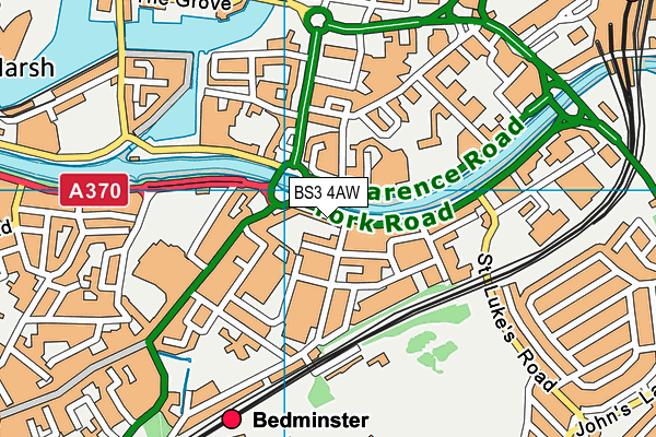 BS3 4AW map - OS VectorMap District (Ordnance Survey)