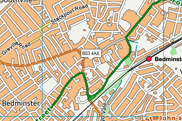 BS3 4AX map - OS VectorMap District (Ordnance Survey)