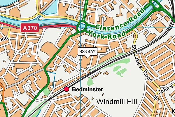 BS3 4AY map - OS VectorMap District (Ordnance Survey)