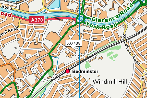BS3 4BG map - OS VectorMap District (Ordnance Survey)