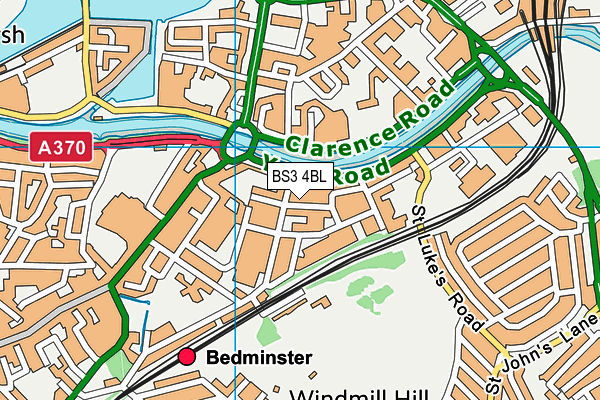 BS3 4BL map - OS VectorMap District (Ordnance Survey)