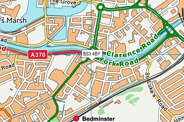 BS3 4BY map - OS VectorMap District (Ordnance Survey)