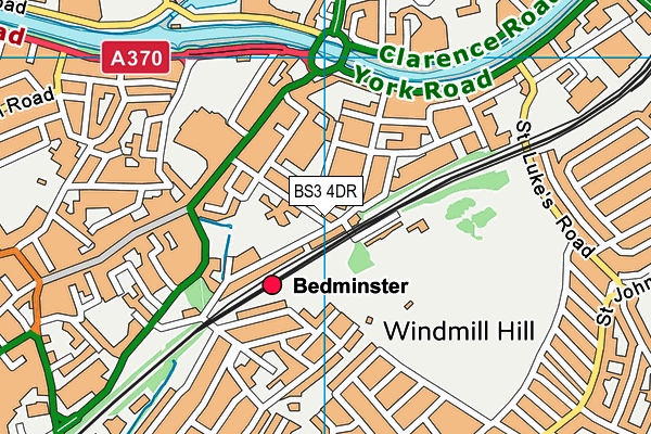 BS3 4DR map - OS VectorMap District (Ordnance Survey)