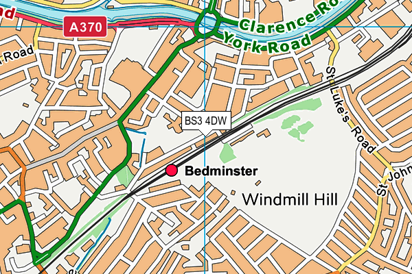 BS3 4DW map - OS VectorMap District (Ordnance Survey)