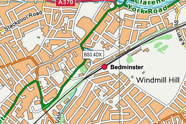 BS3 4DX map - OS VectorMap District (Ordnance Survey)