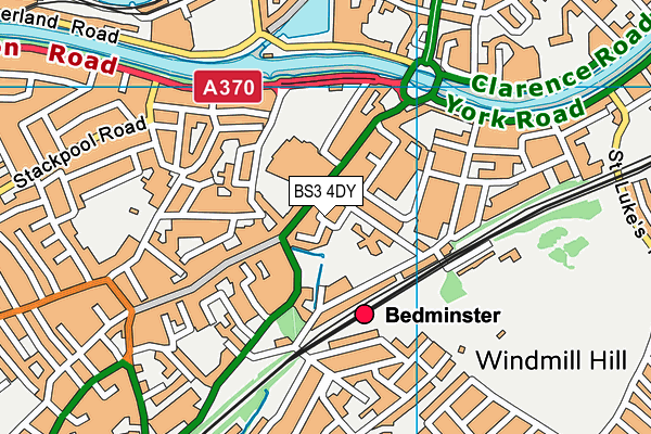 BS3 4DY map - OS VectorMap District (Ordnance Survey)