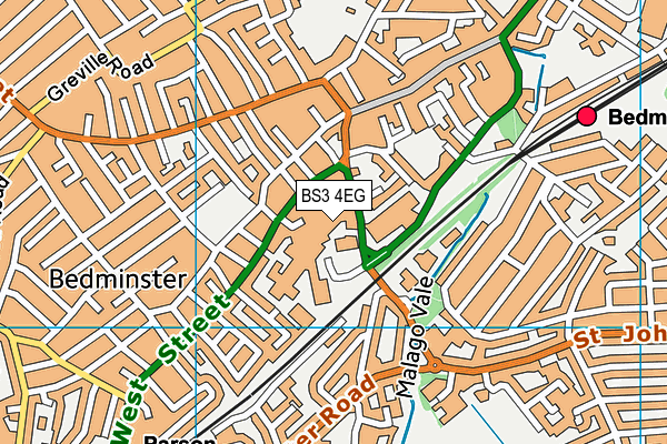 BS3 4EG map - OS VectorMap District (Ordnance Survey)