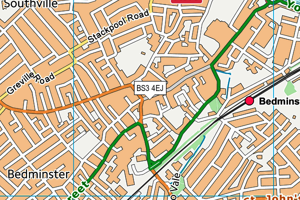 BS3 4EJ map - OS VectorMap District (Ordnance Survey)