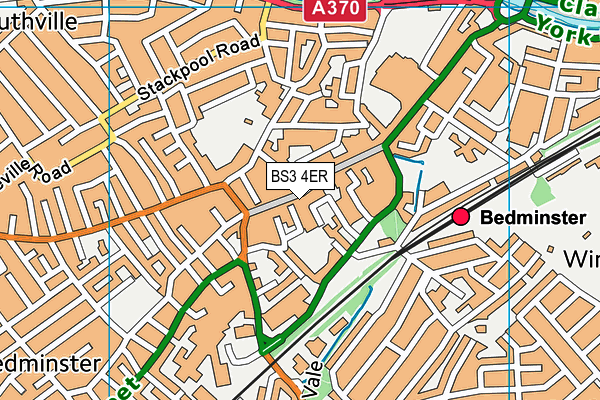 BS3 4ER map - OS VectorMap District (Ordnance Survey)