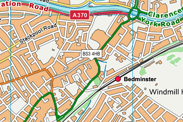 BS3 4HB map - OS VectorMap District (Ordnance Survey)
