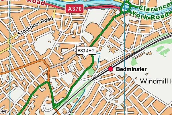 BS3 4HG map - OS VectorMap District (Ordnance Survey)