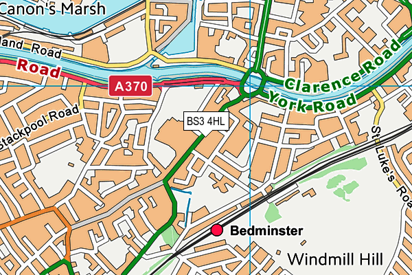 BS3 4HL map - OS VectorMap District (Ordnance Survey)