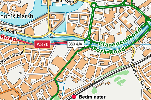 BS3 4JA map - OS VectorMap District (Ordnance Survey)