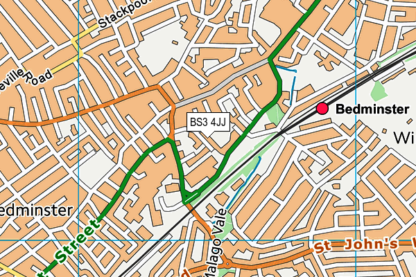 BS3 4JJ map - OS VectorMap District (Ordnance Survey)