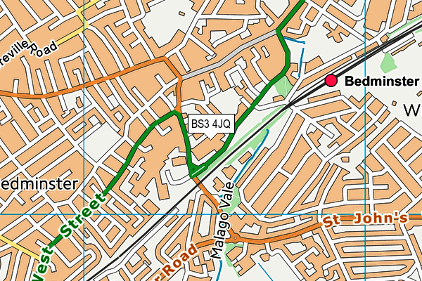 BS3 4JQ map - OS VectorMap District (Ordnance Survey)