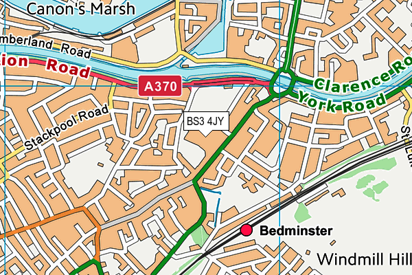 BS3 4JY map - OS VectorMap District (Ordnance Survey)