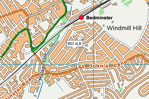 BS3 4LB map - OS VectorMap District (Ordnance Survey)